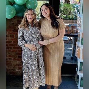 Show Me Your MuMu Tan Cable Knit Maxi Dress